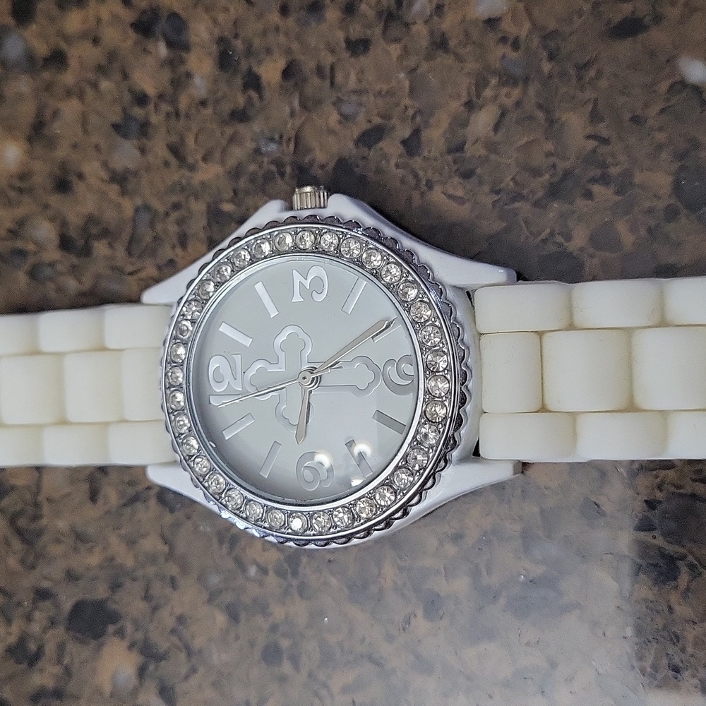 White Cross Watch